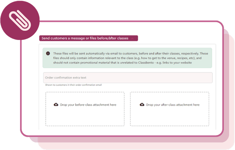 Share attachments and photos with workshop attendees automatically