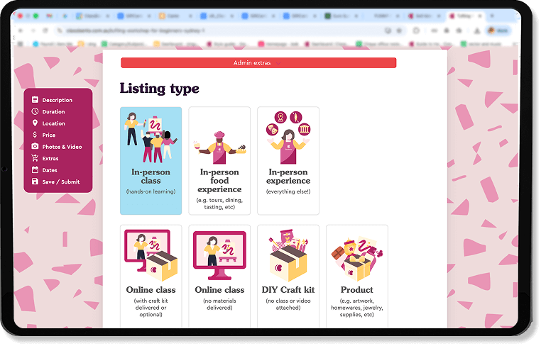 Sell tickets, gift cards and products