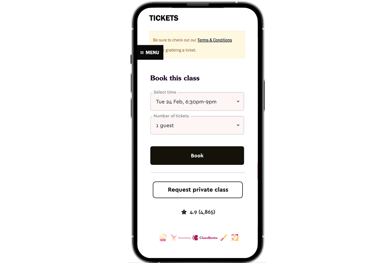 Customise booking widget visuals to match your brand